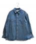 Hed Mayner（ヘド メイナー）の古着「HED MAYNER 24SS BLUE INDIGO FADED HEAVY DENIM OVER SHIRT フェイデッドヘビーデニムシャツ」｜ブルー
