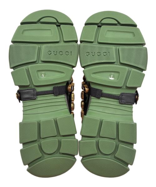 GUCCI（グッチ）GUCCI (グッチ) Gucci Flashtrek 'Green Crystals'/グッチ フラッシュトレック グリーン クリスタルズ グリーン×ブラック サイズ:9 未使用品の古着・服飾アイテム