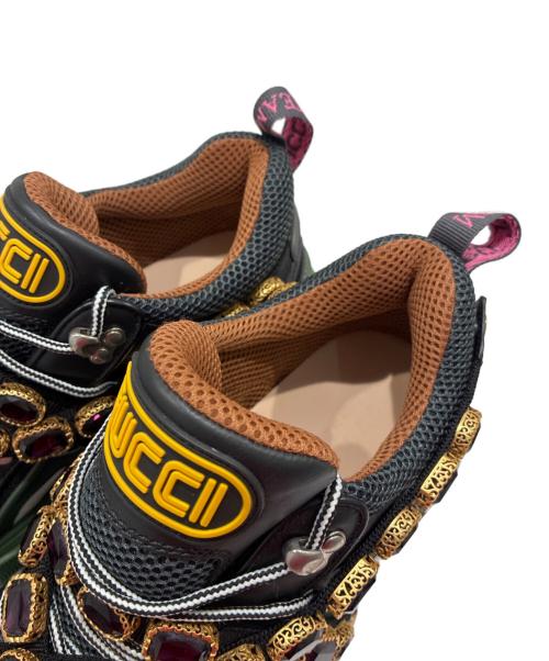 GUCCI（グッチ）GUCCI (グッチ) Gucci Flashtrek 'Green Crystals'/グッチ フラッシュトレック グリーン クリスタルズ グリーン×ブラック サイズ:9 未使用品の古着・服飾アイテム