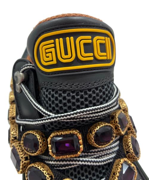 GUCCI（グッチ）GUCCI (グッチ) Gucci Flashtrek 'Green Crystals'/グッチ フラッシュトレック グリーン クリスタルズ グリーン×ブラック サイズ:9 未使用品の古着・服飾アイテム
