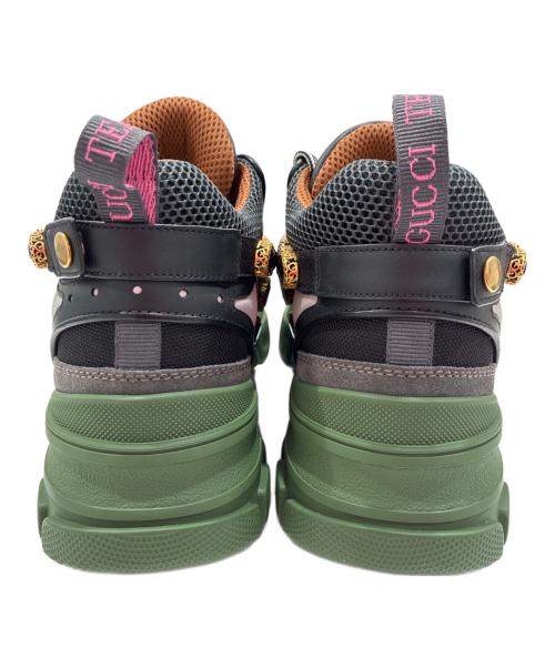 GUCCI（グッチ）GUCCI (グッチ) Gucci Flashtrek 'Green Crystals'/グッチ フラッシュトレック グリーン クリスタルズ グリーン×ブラック サイズ:9 未使用品の古着・服飾アイテム