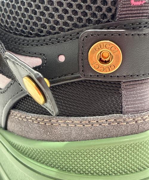 GUCCI（グッチ）GUCCI (グッチ) Gucci Flashtrek 'Green Crystals'/グッチ フラッシュトレック グリーン クリスタルズ グリーン×ブラック サイズ:9 未使用品の古着・服飾アイテム