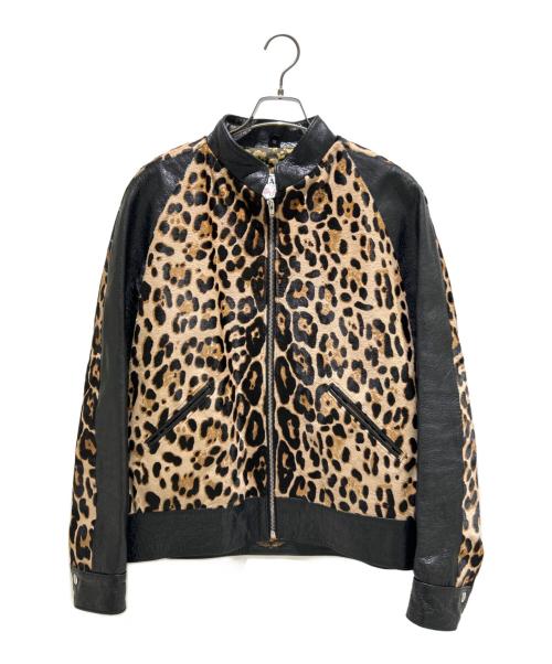 Lewis Leathers（ルイスレザース）Lewis Leathers (ルイスレザース) IGGY POPS JACKET/イギー・ポップ・ジャケット/LLUK1131 ブラック×ベージュ サイズ:44の古着・服飾アイテム