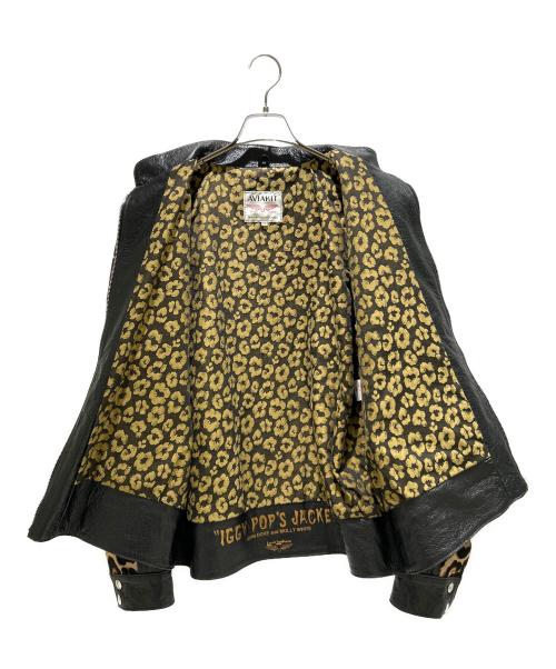 Lewis Leathers（ルイスレザース）Lewis Leathers (ルイスレザース) IGGY POPS JACKET/イギー・ポップ・ジャケット/LLUK1131 ブラック×ベージュ サイズ:44の古着・服飾アイテム