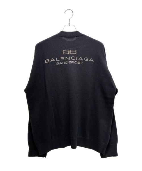 BALENCIAGA（バレンシアガ）BALENCIAGA (バレンシアガ) Garde-Robe Logo Knit ガルドローブ ロゴ ニット /818987 T1714 ブラック サイズ:S 未使用品の古着・服飾アイテム
