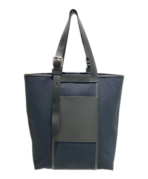 HERMES（エルメス）HERMES エトリヴィエール・ポケット27/Etriviere Pocket 27/ブルーマリン×ノワール/トワル・ゴエラン×ヴァッシュ・ハンター×ヴォー・スウィフト/シルバー金具/W刻印：2024年製 ブラック×ネイビー サイズ:27の古着・服飾アイテム