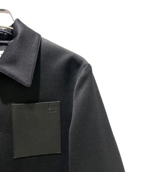 LOEWE（ロエベ）LOEWE (ロエベ) アナグラムレザーポケット シャツジャケット ブラック サイズ:42の古着・服飾アイテム
