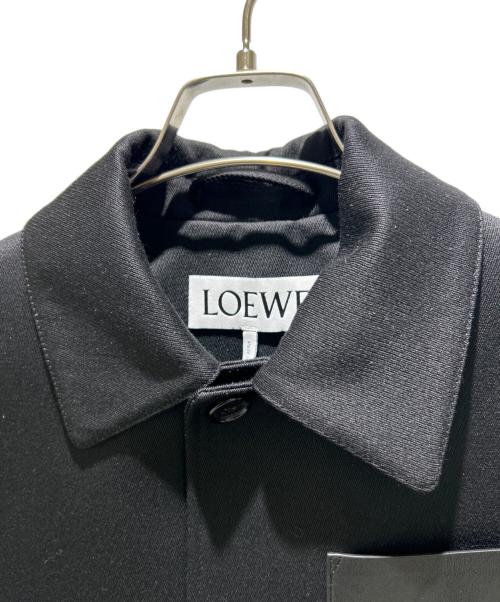 LOEWE（ロエベ）LOEWE (ロエベ) アナグラムレザーポケット シャツジャケット ブラック サイズ:42の古着・服飾アイテム