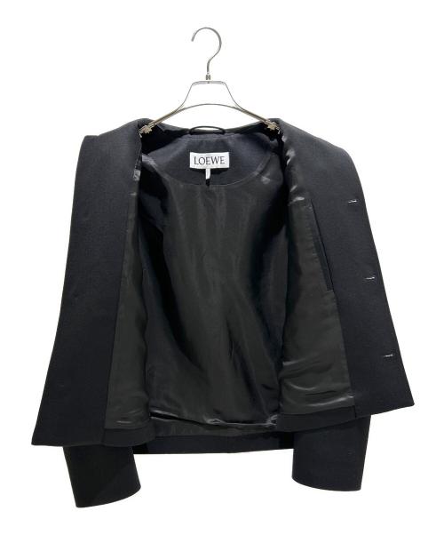 LOEWE（ロエベ）LOEWE (ロエベ) アナグラムレザーポケット シャツジャケット ブラック サイズ:42の古着・服飾アイテム