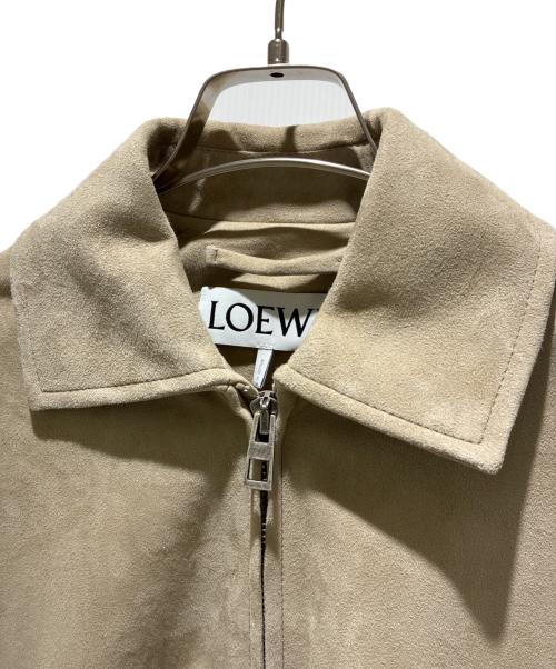 LOEWE（ロエベ）LOEWE (ロエベ) ゴートスキン ベルベットジャケット ベージュ サイズ:40の古着・服飾アイテム