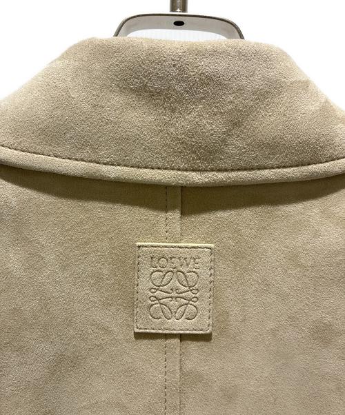 LOEWE（ロエベ）LOEWE (ロエベ) ゴートスキン ベルベットジャケット ベージュ サイズ:40の古着・服飾アイテム