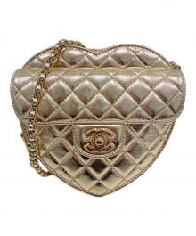 CHANEL（シャネル）の古着「ハートシェイプ マトラッセショルダーバッグ/Heart-Shaped Matelassé Shoulder Bag/AS5764/ショルダーバッグ」｜ゴールド