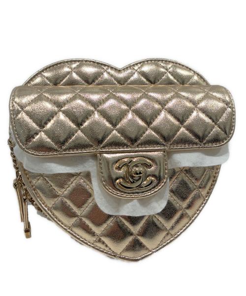 CHANEL（シャネル）CHANEL (シャネル) ハートシェイプ マトラッセショルダーバッグ/Heart-Shaped Matelassé Shoulder Bag/AS5764/ショルダーバッグ ゴールドの古着・服飾アイテム