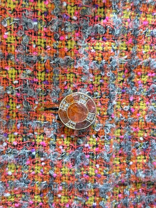 CHANEL（シャネル）CHANEL (シャネル) 24AW ツイードジャケット オレンジ サイズ:36の古着・服飾アイテム