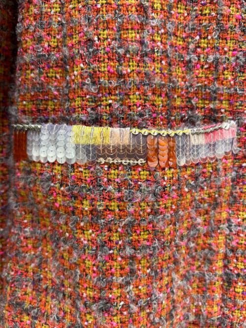 CHANEL（シャネル）CHANEL (シャネル) 24AW ツイードジャケット オレンジ サイズ:36の古着・服飾アイテム