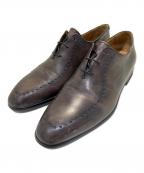 Berlutiベルルッティ）の古着「パンチング ホールカット シューズ/Perforated Wholecut Oxford Leather Shoes」｜ブラウン