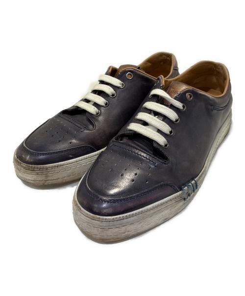 Berluti（ベルルッティ）Berluti (ベルルッティ) プレタイムレザースニーカー/Playtime Sneakers ネイビー サイズ:8 1/2の古着・服飾アイテム