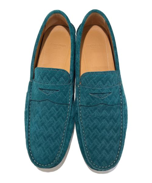 GIORGIO ARMANI（ジョルジョアルマーニ）GIORGIO ARMANI (ジョルジョアルマーニ) ドライビングシューズ ターコイズブルー サイズ:9の古着・服飾アイテム