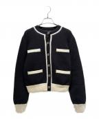 CHANELシャネル）の古着「カシミヤニットカーディガンP71365」｜ブラック
