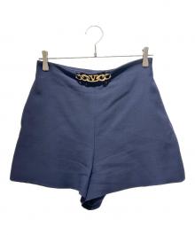 VALENTINO（ヴァレンティノ）の古着「ロゴチェーンショートパンツ　1B3RF2351CF」｜ネイビー