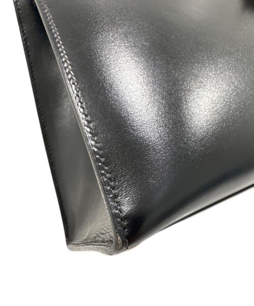 HERMES（エルメス）HERMES (エルメス) ケリー32外縫い/ボックスカーフ/ゴールド金具/〇O刻印/Kelly32 Sellier ブラック×ゴールド サイズ:32の古着・服飾アイテム