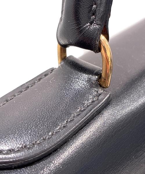 HERMES（エルメス）HERMES (エルメス) ケリー32外縫い/ボックスカーフ/ゴールド金具/〇O刻印/Kelly32 Sellier ブラック×ゴールド サイズ:32の古着・服飾アイテム