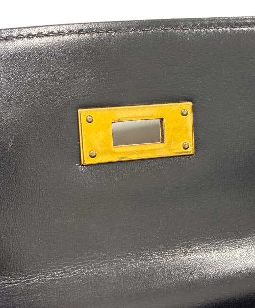 HERMES（エルメス）HERMES (エルメス) ケリー32外縫い/ボックスカーフ/ゴールド金具/〇O刻印/Kelly32 Sellier ブラック×ゴールド サイズ:32の古着・服飾アイテム