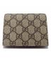 GUCCI (グッチ) GGスプリーム チェリー コンパクトウォレット ベージュ：40000円