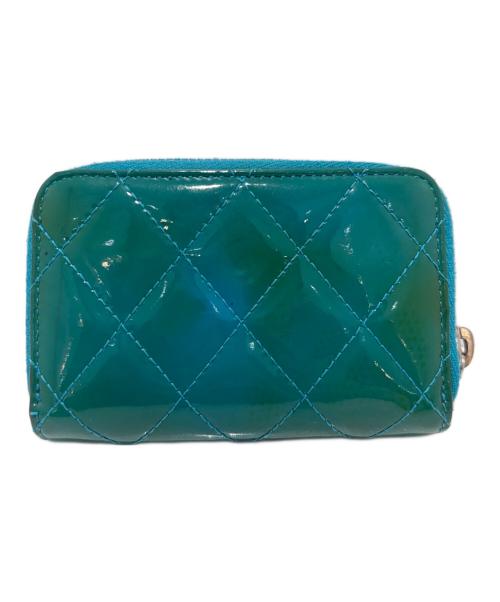 CHANEL（シャネル）CHANEL (シャネル) マトラッセラウンドジップコインパース スカイブルーの古着・服飾アイテム