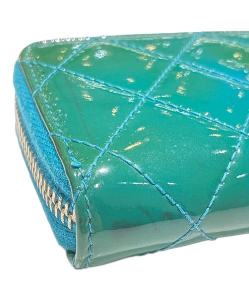 CHANEL（シャネル）CHANEL (シャネル) マトラッセラウンドジップコインパース スカイブルーの古着・服飾アイテム