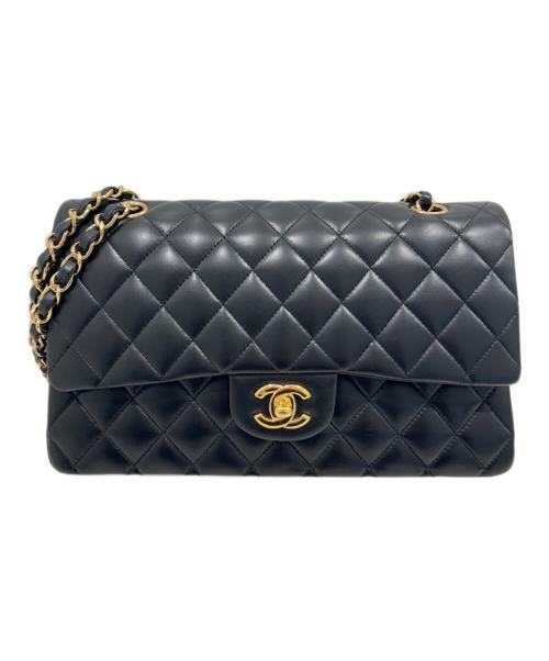CHANEL（シャネル）CHANEL (シャネル) Matelassé 25 Double Flap Chain Shoulder Bag/マトラッセ25 Wフラップチェーンショルダーバッグ ブラック/G金具 サイズ:25の古着・服飾アイテム