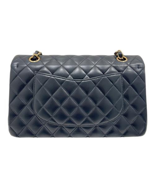 CHANEL（シャネル）CHANEL (シャネル) Matelassé 25 Double Flap Chain Shoulder Bag/マトラッセ25 Wフラップチェーンショルダーバッグ ブラック/G金具 サイズ:25の古着・服飾アイテム