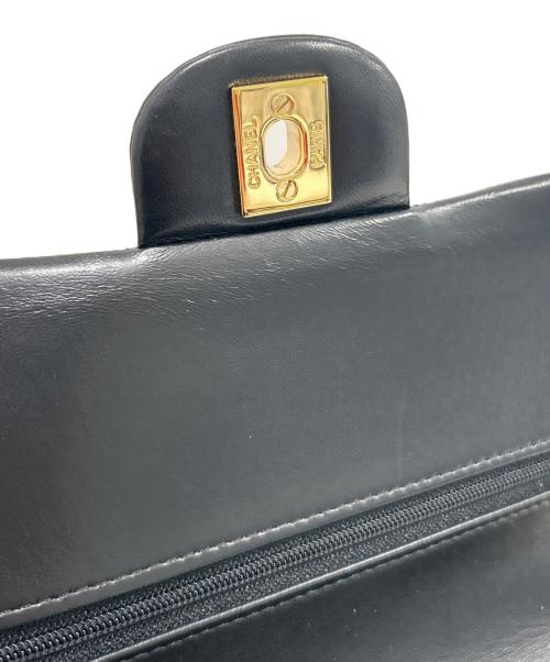 CHANEL（シャネル）CHANEL (シャネル) Matelassé 25 Double Flap Chain Shoulder Bag/マトラッセ25 Wフラップチェーンショルダーバッグ ブラック/G金具 サイズ:25の古着・服飾アイテム