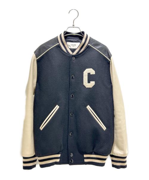 CELINE（セリーヌ）CELINE (セリーヌ) クラシック テディジャケット / テクスチャード加工ウール 2V56D896C ブラック×アイボリー サイズ:44の古着・服飾アイテム