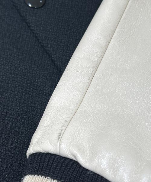 CELINE（セリーヌ）CELINE (セリーヌ) クラシック テディジャケット / テクスチャード加工ウール 2V56D896C ブラック×アイボリー サイズ:44の古着・服飾アイテム