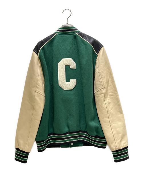 CELINE（セリーヌ）CELINE (セリーヌ) Classic Wool Teddy Jacket クラシック テディジャケット 2V56D896C グリーン×アイボリー サイズ:48の古着・服飾アイテム