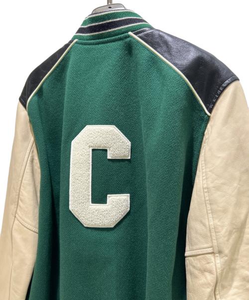 CELINE（セリーヌ）CELINE (セリーヌ) Classic Wool Teddy Jacket クラシック テディジャケット 2V56D896C グリーン×アイボリー サイズ:48の古着・服飾アイテム