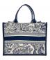Christian Dior (クリスチャン ディオール) Dior Book Tote バッグ ミディアム M1324CETK_M34I ホワイト×ネイビー サイズ:ミディアム：300000円