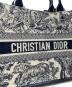 中古・古着 Christian Dior (クリスチャン ディオール) Dior Book Tote バッグ ミディアム M1324CETK_M34I ホワイト×ネイビー サイズ:ミディアム：350000円