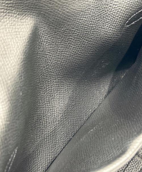 HERMES（エルメス）HERMES (エルメス) Kelly Long Wallet with Dépliant Flap ケリーウォレット ロング ディプライアント/ヴォーエプソン/ノワール/ゴールド金具/□L刻印:2008年製 ブラックの古着・服飾アイテム
