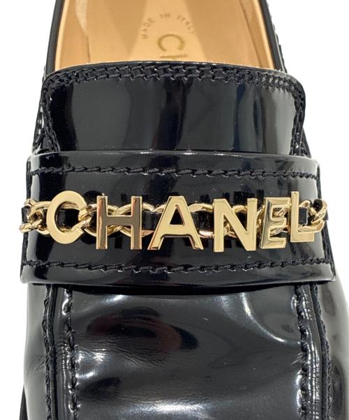 CHANEL（シャネル）CHANEL (シャネル) ココマーク パテントレザー ローファー/Coco Mark Patent Leather Loafers Glossy Slip On Shoes/G37430 ブラック サイズ:36 1/2の古着・服飾アイテム