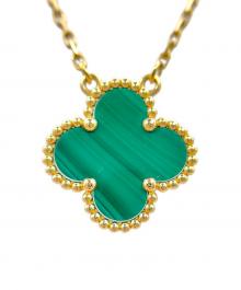 VAN CLEEF & ARPELS（ヴァンクリーフ＆アーペル）の古着「ヴィンテージ アルハンブラ ペンダント マラカイト ネックレス/Vintage Alhambra Pendant Malachite Necklace/VCARO9VA00」