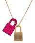 HERMES (エルメス) ケリーネックレスPM/Kelly Necklace PM ピンク系×ゴールド金具 サイズ:PM：40000円