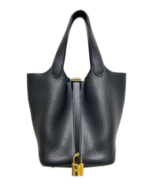 HERMES（エルメス）HERMES (エルメス) ピコタンロックPM/Picotin Lock/ノワール/トリヨンクレマンス/シルバー金具/U刻印：2022年製 ブラック サイズ:PMの古着・服飾アイテム