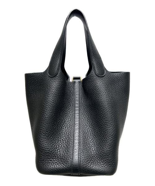 HERMES（エルメス）HERMES (エルメス) ピコタンロックPM/Picotin Lock/ノワール/トリヨンクレマンス/シルバー金具/U刻印：2022年製 ブラック サイズ:PMの古着・服飾アイテム