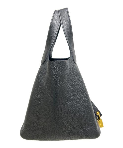 HERMES（エルメス）HERMES (エルメス) ピコタンロックPM/Picotin Lock/ノワール/トリヨンクレマンス/シルバー金具/U刻印：2022年製 ブラック サイズ:PMの古着・服飾アイテム