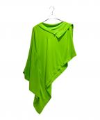 MM6 Maison Margielaエムエムシックスメゾンマルジェラ）の古着「asimmetrico verde firmato アシンメトリーシャツ /S32NC0618 S43455」｜黄緑