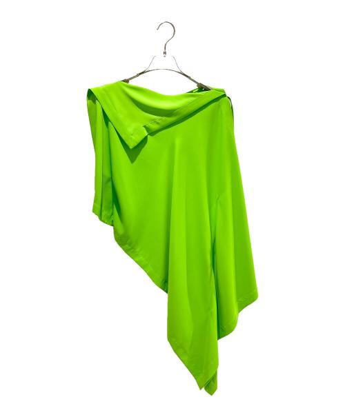 MM6 Maison Margiela（エムエムシックスメゾンマルジェラ）MM6 Maison Margiela (エムエムシックスメゾンマルジェラ) asimmetrico verde firmato アシンメトリーシャツ /S32NC0618 S43455 黄緑 サイズ:160/84Aの古着・服飾アイテム