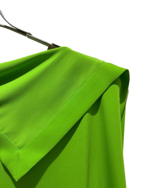 MM6 Maison Margiela（エムエムシックスメゾンマルジェラ）MM6 Maison Margiela (エムエムシックスメゾンマルジェラ) asimmetrico verde firmato アシンメトリーシャツ /S32NC0618 S43455 黄緑 サイズ:160/84Aの古着・服飾アイテム