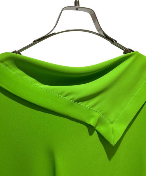 MM6 Maison Margiela（エムエムシックスメゾンマルジェラ）MM6 Maison Margiela (エムエムシックスメゾンマルジェラ) asimmetrico verde firmato アシンメトリーシャツ /S32NC0618 S43455 黄緑 サイズ:160/84Aの古着・服飾アイテム